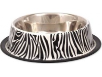 Miska DOG FANTASY nerez s gumou zebra 0,9l 25cm