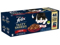 Felix Tasty Shreds Multipack 44 x 80 g hovězí/kuře/kachna/krůta ve šťávě