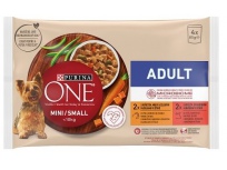 Purina ONE MINI Dog adult kuře a hovězí ve šťávě 4 x 85 g kapsa