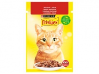 Friskies Adult Cat hovězí ve šťávě 85 g