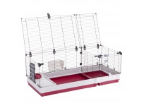 Klec KROLIK 140 králík 142x60x50cm bordó Ferplast