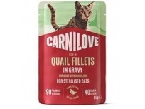 Carnilove Cat Pouch Gravy Quail+Dandelion Steril. 85g