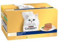 Gourmet Gold paštiky kuře krůta králík tuňák 48 x 85 
