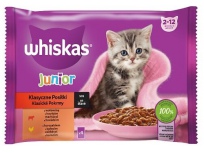 Whiskas klasické pokrmy Junior ve šťávě 4 x 85 g kuřecí, hovězí